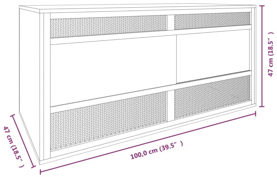 vidaXL Ενυδρείο Ερπετών 100 x 47 x 47 εκ. από Επεξεργασμένο Ξύλο