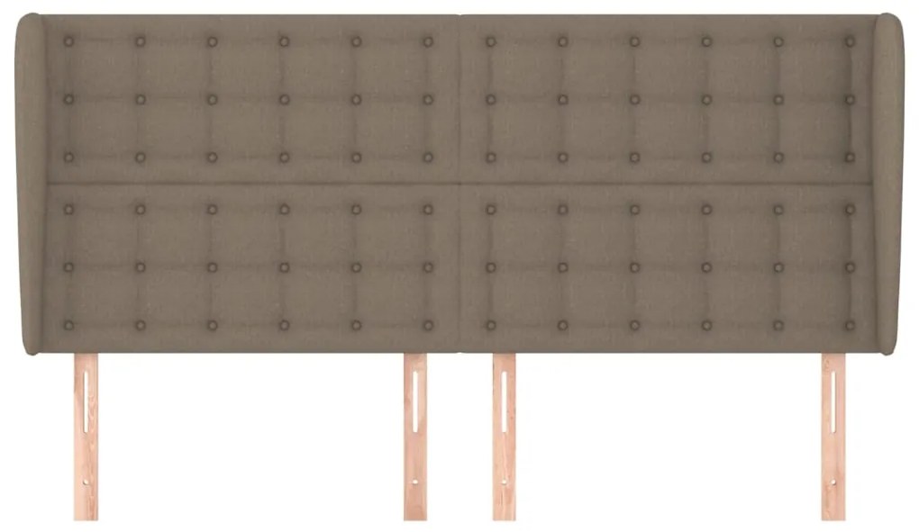 vidaXL Κεφαλάρι με Πτερύγια Taupe 163x23x118/128 εκ. Υφασμάτινο