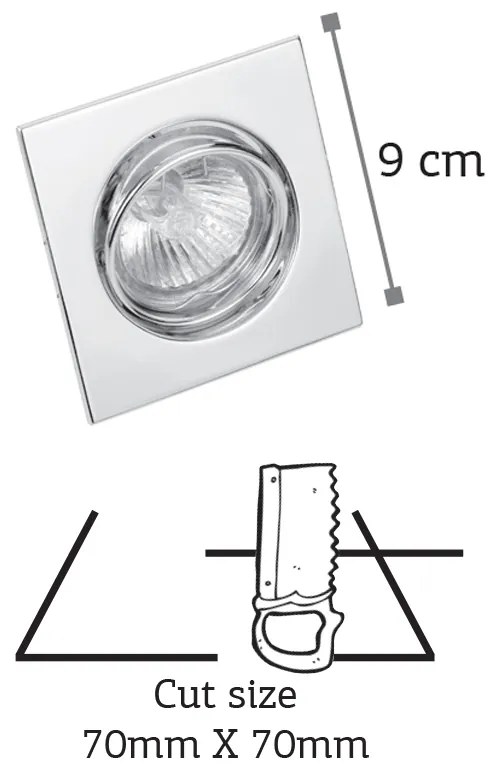 InLight Χωνευτό σποτ από λευκό μέταλλο (43278-Λευκό)