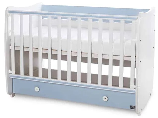 Βρεφικό κρεβάτι DREAM  70x140εκ. White + Baby Blue 10150440039A  Lorelli (Δώρο Πάντα Προστασίας)