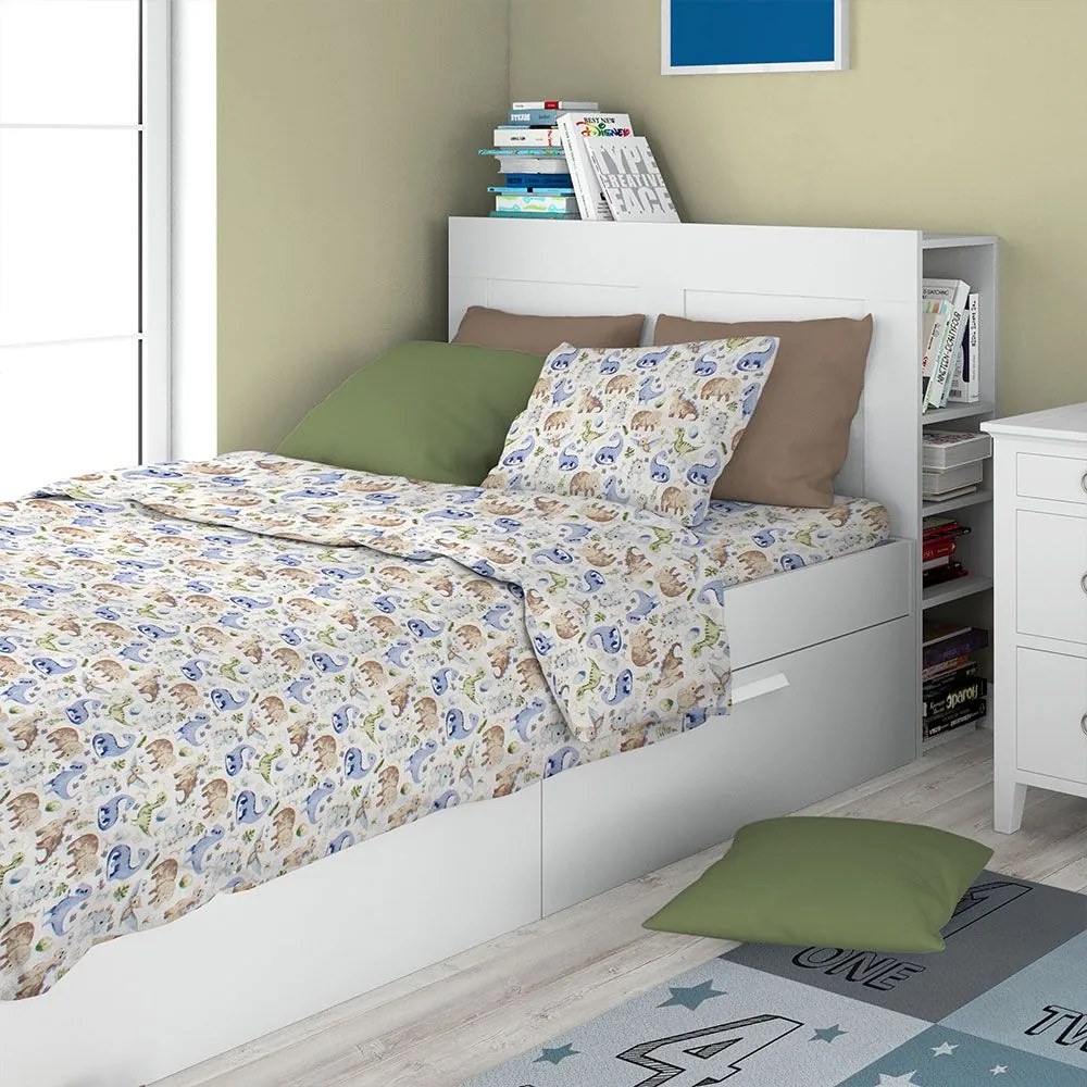 Μαξιλαροθήκη Παιδική Dinosaur 517 Sky Blue DimCol 35X45 100% Cotton
