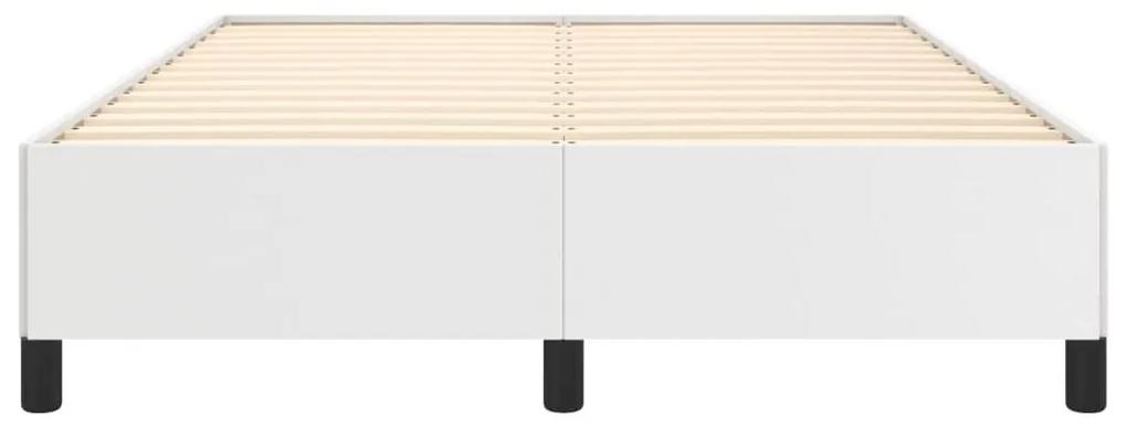 Πλαίσιο Κρεβατιού Λευκό 140x190 εκ. από Συνθετικό Δέρμα - Λευκό