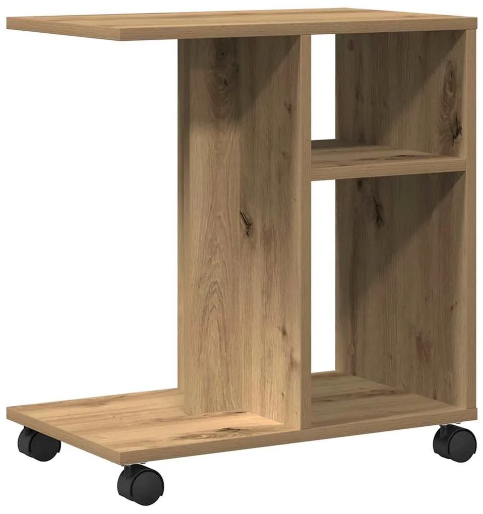 vidaXL Κοντρόλ Τραπέζι με ράφι artisan δρυς 50 x 30 x 55 εκ.
