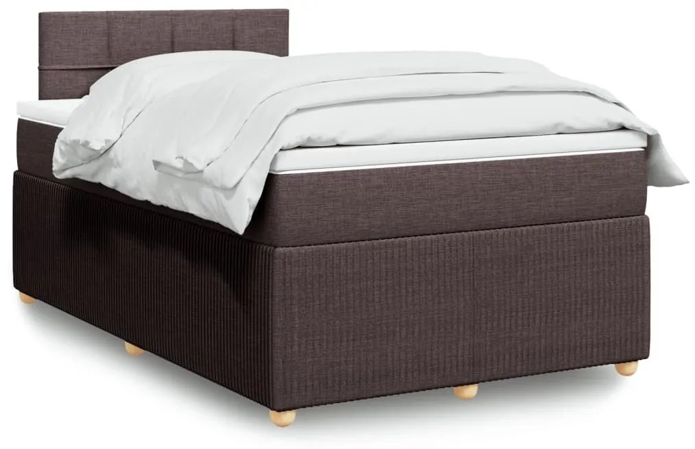 ΚΡΕΒΑΤΙ BOXSPRING ΜΕ ΣΤΡΩΜΑ ΣΚΟΥΡΟ ΚΑΦΕ 120X200 ΕΚ. ΥΦΑΣΜΑΤΙΝΟ 3289726