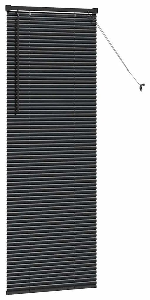 vidaXL Ρολό Παραθύρου με κουρτίνες Μαύρο Αλουμίνιο