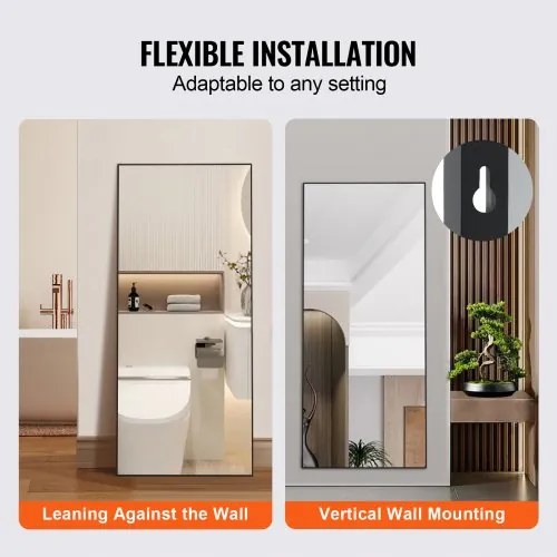 VEVOR Full Length Floor Mirror 71&#039;&#039; x 31&#039;&#039; Free Standing Wall Mounted Tempered