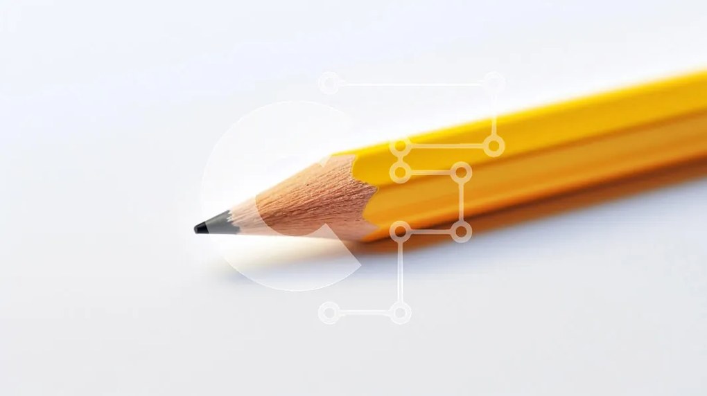 Intra Συλλεκτικό Ξύλινο Παζλ Plywood 4mm - Κίτρινο μολύβι σε λευκή επιφάνεια Σε Ξύλινο Κουτί - Διαστάσεις: 10x10 cm – 25 κομμάτια