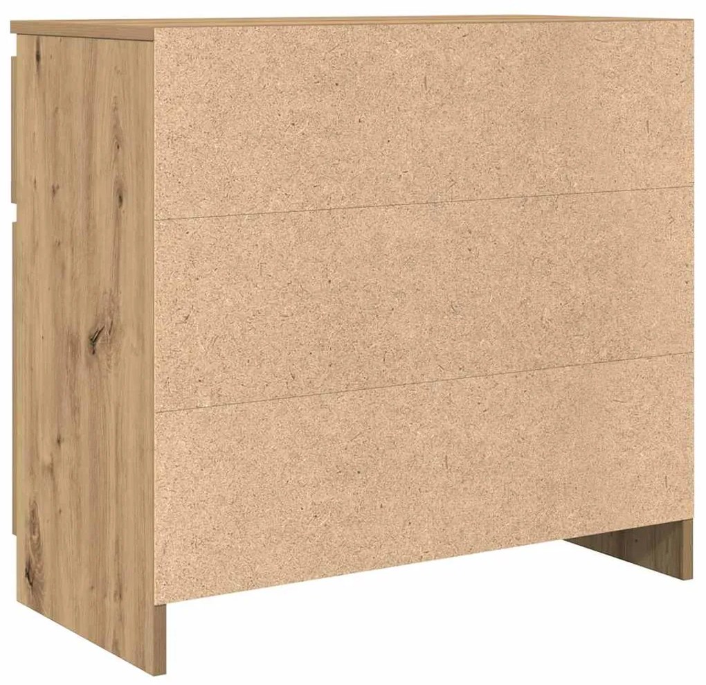 Συρταριέρα με Συρτάρια Τεχνίτης Δρυς 71x35x65 εκ. Επεξ. Ξύλο - Καφέ
