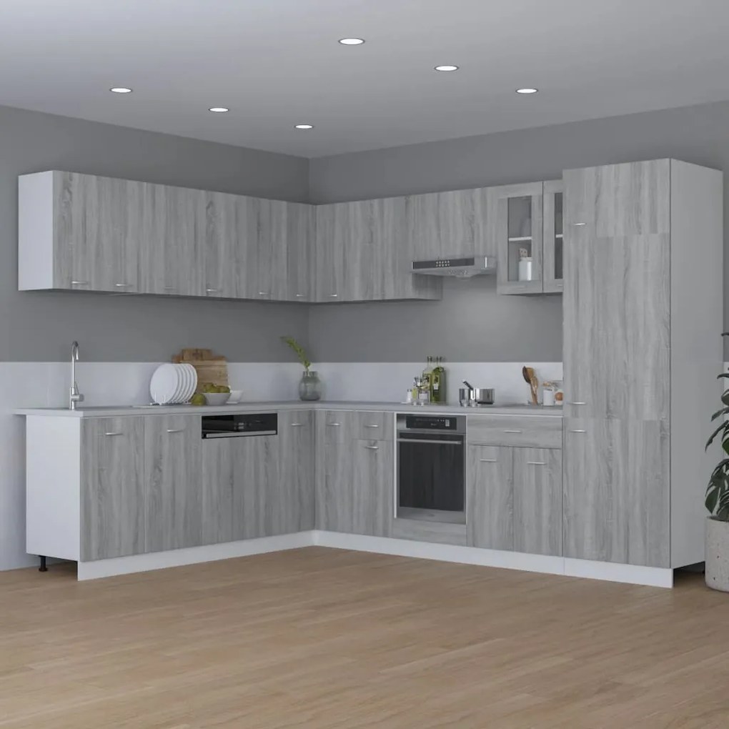 vidaXL Κρεμαστό Ντουλάπι "Lyon" Γκρι Sonoma 80x31x60 εκ. από Τεχνητό Ξύλο