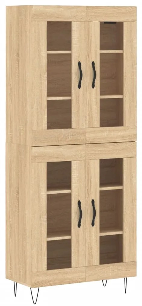 vidaXL Ντουλάπι Sonoma δρυς 69,5 x 34 x 180 εκ. από Επεξεργασμένο Ξύλο