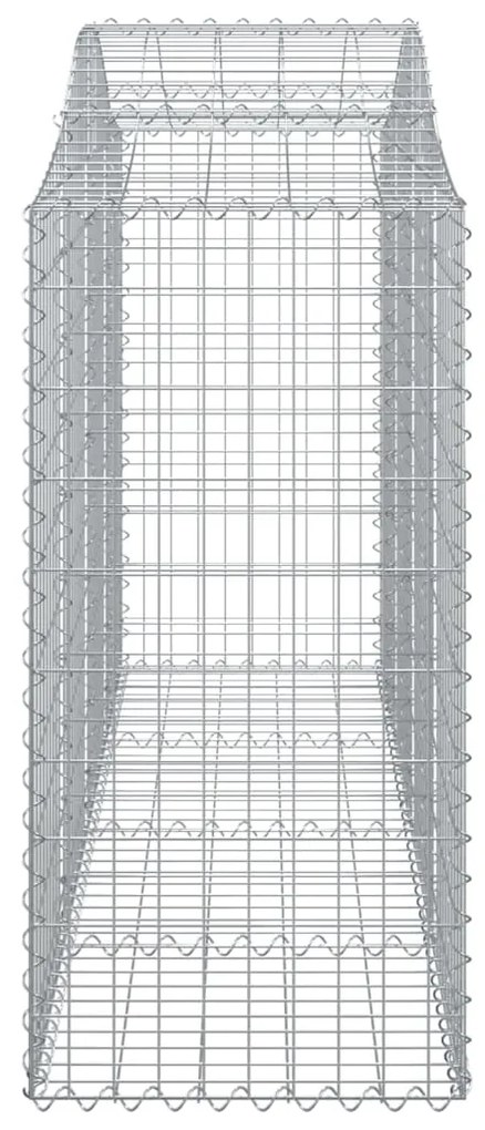 vidaXL Συρματοκιβώτια Τοξωτά 15 τεμ. 200x50x100/120 εκ. Γαλβαν. Ατσάλι