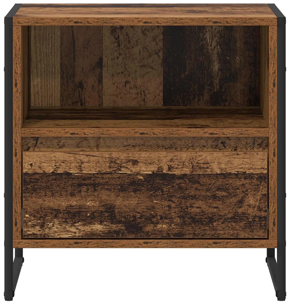 vidaXL Κομοδίνο 2 pcs Παλιό Ξύλο 50 x 39,5 x 50 εκ. Επεξεργασμένο ξύλο