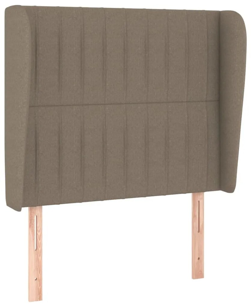 Κεφαλάρι με Πτερύγια Taupe 103x23x118/128 εκ. Υφασμάτινο - Μπεζ-Γκρι