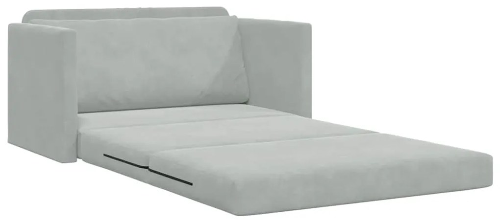 vidaXL Κρεβάτι καναπές Ανοιχτό γκρι 124 x 204 x 61 εκ Βελούδο