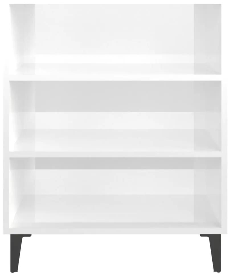 vidaXL Συρταριέρα Γυαλιστερό Λευκό 57 x 35 x 70 εκ. από Μοριοσανίδα