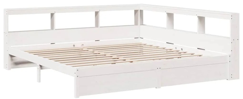 vidaXL Κρεβάτι Βιβλιοθήκη Χωρίς Στρώμα 160x200 εκ Μασίφ Ξύλο Πεύκου