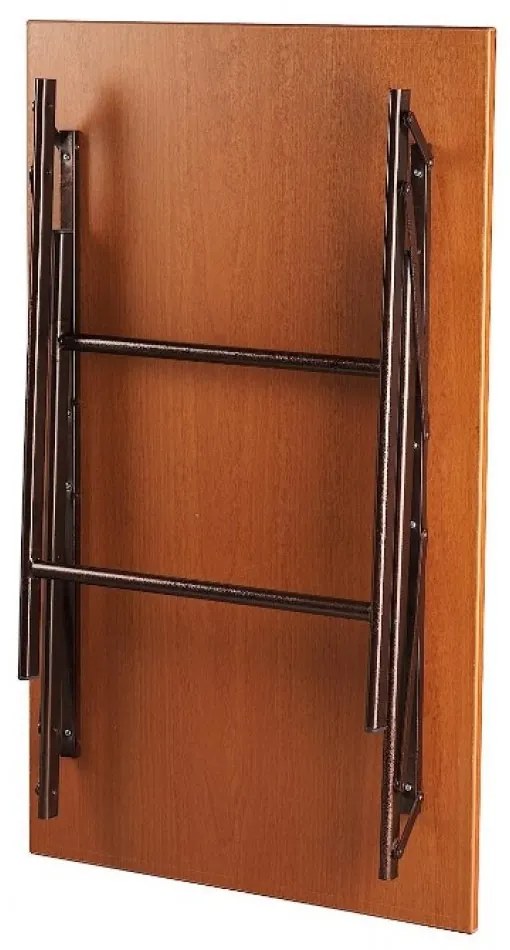 Τραπέζι μεταλλικό σε χρώμα μαύρο/καφέ 90x60x72