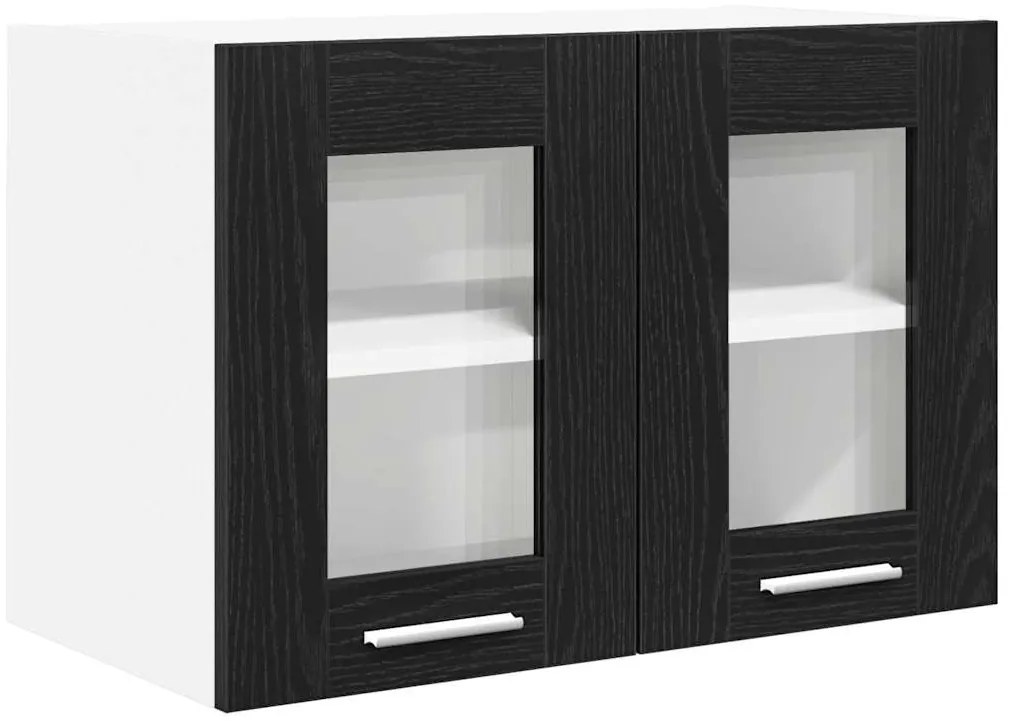 vidaXL Κρεμαστό ντουλάπι Μαύρη Οξυά 60 x 31 x 40 εκ Επεξεργασμένο ξύλο