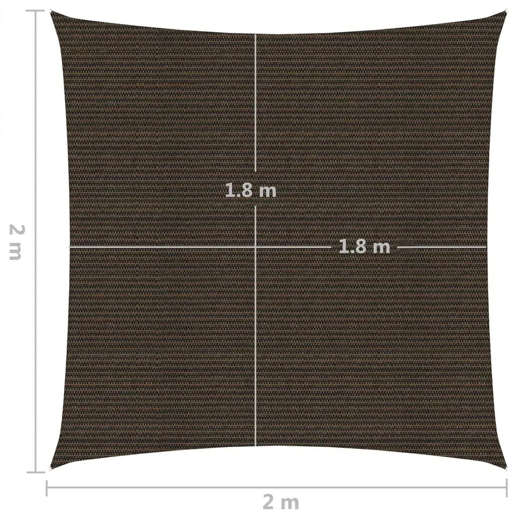 Πανί Σκίασης Καφέ 2 x 2 μ. από HDPE 160 γρ./μ² - Καφέ