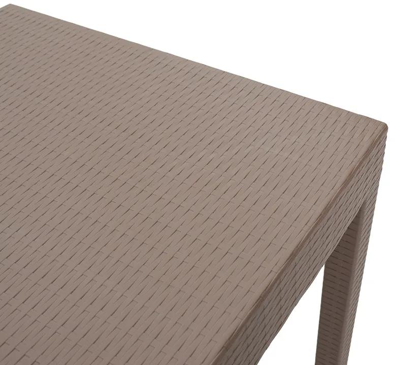 Τραπέζι Gabi pakoworld PP χρώμα μόκα 80x80x77εκ - Πολυπροπυλένιο - 143-000025