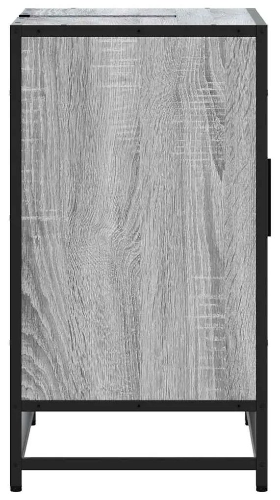 vidaXL Ντουλάπι νιπτήρα μπάνιου γκρι Sonoma 65x33x60 cm