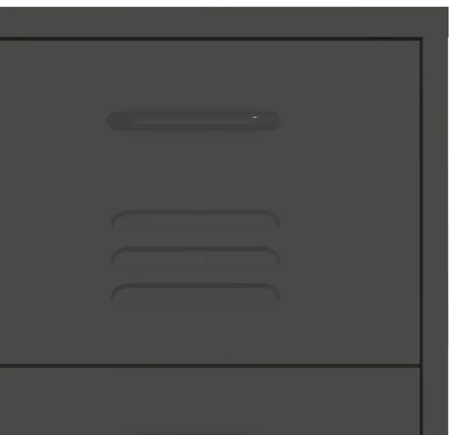 vidaXL Συρταριέρα Ανθρακί 80 x 35 x 101,5 εκ. από Ατσάλι