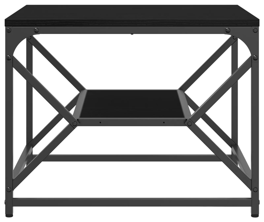 vidaXL Μαύρο Τρεμπάκι Καφέ με Ράφι, 51x50x40 εκ, Φτιαγμένο από Επεξεργασμένο Ξύλο