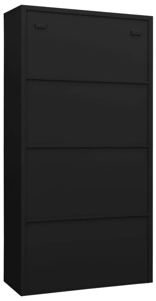 vidaXL Φοριαμός Μαύρος 90 x 40 x 180 εκ. Ατσάλινος