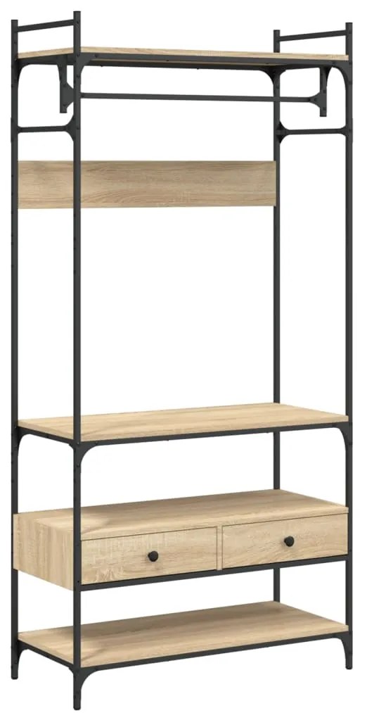 vidaXL Ντουλάπα με Συρτάρια Sonoma Δρυς 89x39x184,5 εκ. Επεξ. Ξύλο