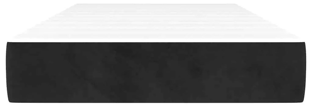 vidaXL Στρώμα με Pocket Springs Μαύρο 90x220x20 εκ. Βελούδινο