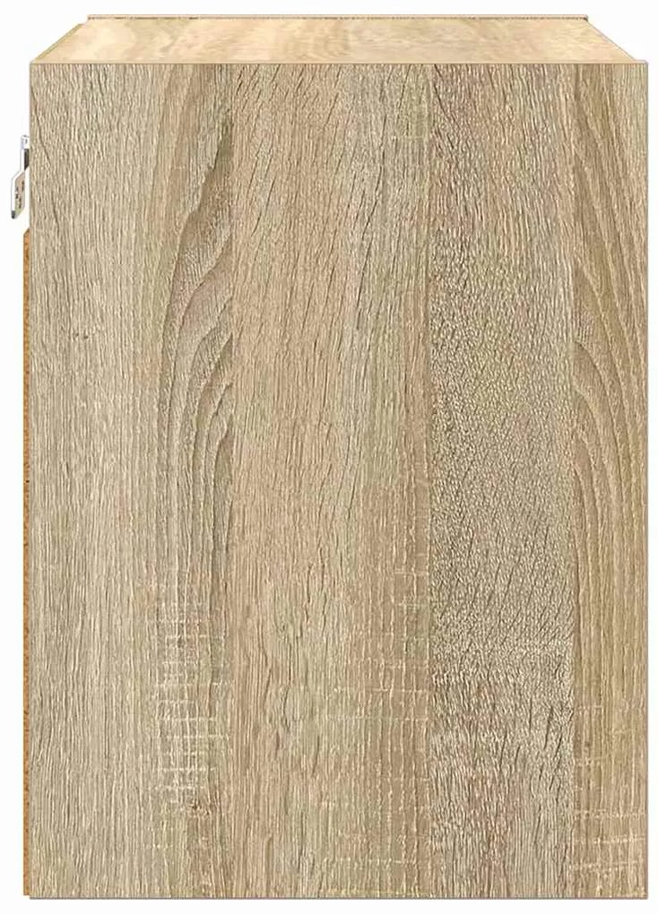 vidaXL Κρεμαστό ντουλάπι με αποθήκευση Δρύς Sonoma 40 x 29,5 x 40 εκ.