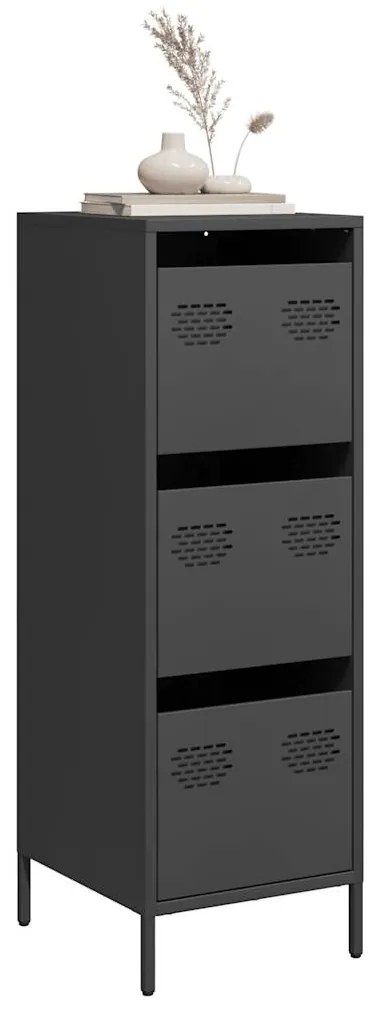 Ντουλάπι Μαύρο 39x35x103,5 εκ. από Ατσάλι