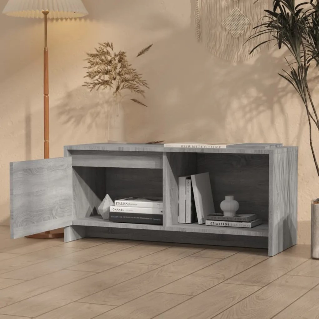 Έπιπλο Τηλεόρασης Γκρι Sonoma 90x35x40 εκ. Επεξεργ. Ξύλο 813018