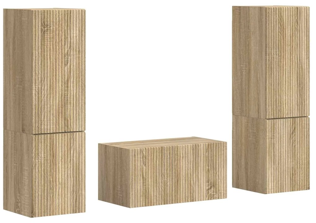 vidaXL 3 pcs Δρύς Sonoma