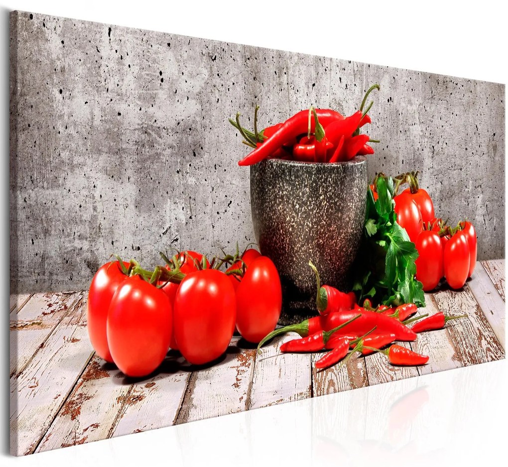 Πίνακας - Red Vegetables (1 Part) Concrete Narrow 150x50