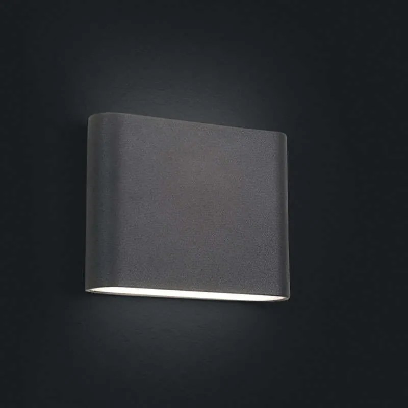 Φωτιστικό Τοίχου Semi Led 6775 Graphite Nowodvorski Aluminium, Glass