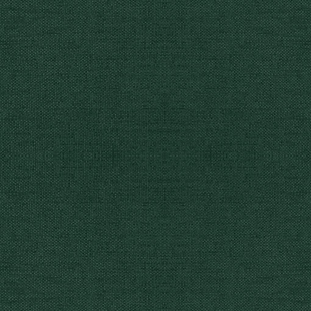 Σκαμπό με Ξύλινα Πόδια Σκούρο Πράσινο Υφασμάτινο - Πράσινο