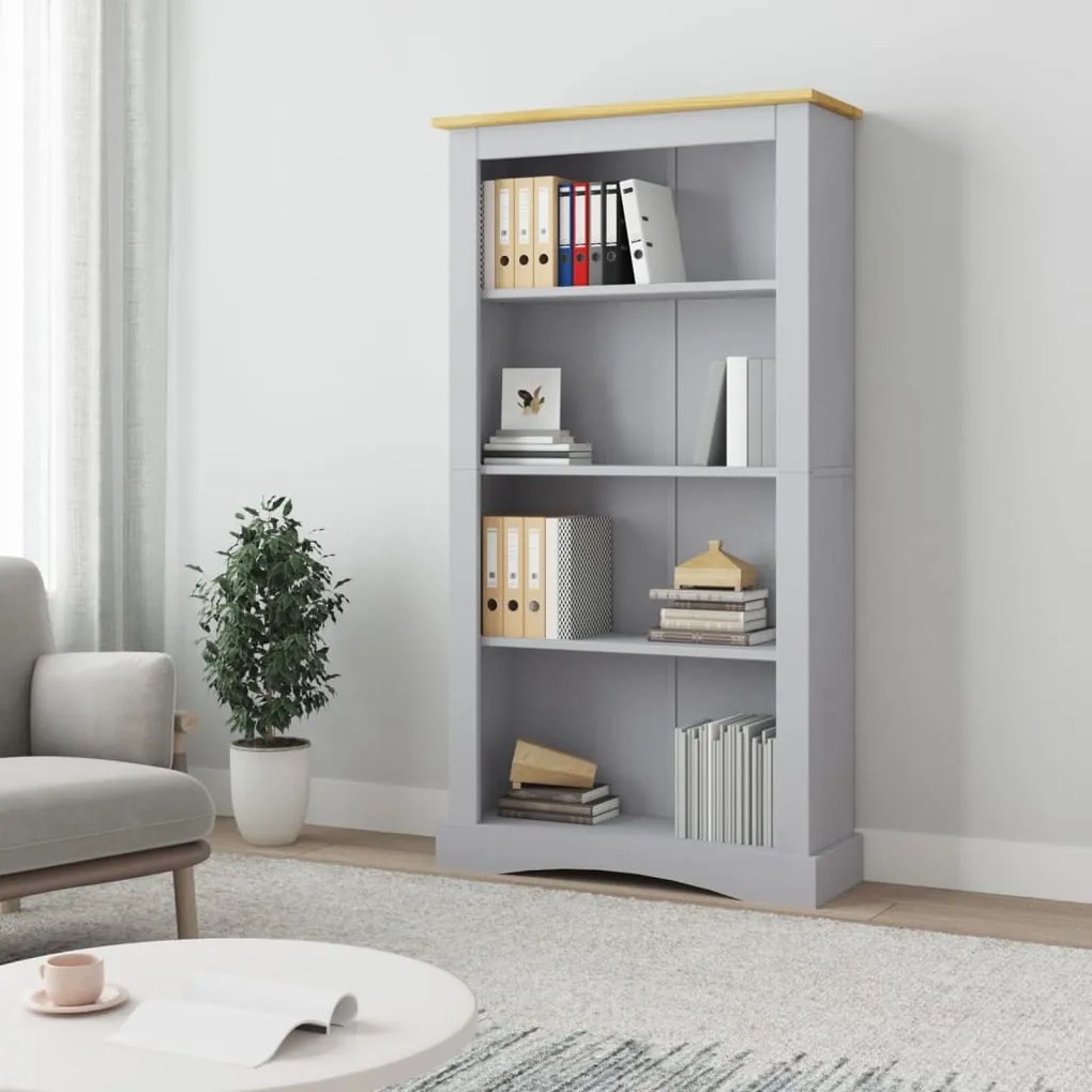 vidaXL Βιβλιοθήκη 4 Επ. Γκρι Μεξικ. Στιλ Corona 81x29x150 εκ.