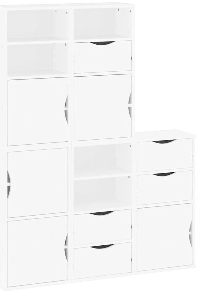 vidaXL Πλαϊνά ντουλάπια 5 τεμ. ODDA 40x24x79 εκ. από Μασίφ Ξύλο Πεύκου