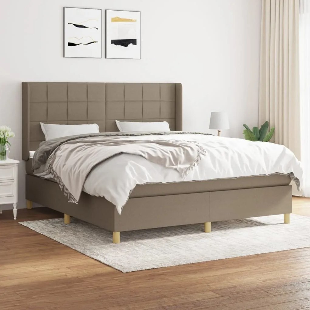 ΚΡΕΒΑΤΙ BOXSPRING ΜΕ ΣΤΡΩΜΑ TAUPE 160X200 ΕΚ. ΥΦΑΣΜΑΤΙΝΟ 3132005