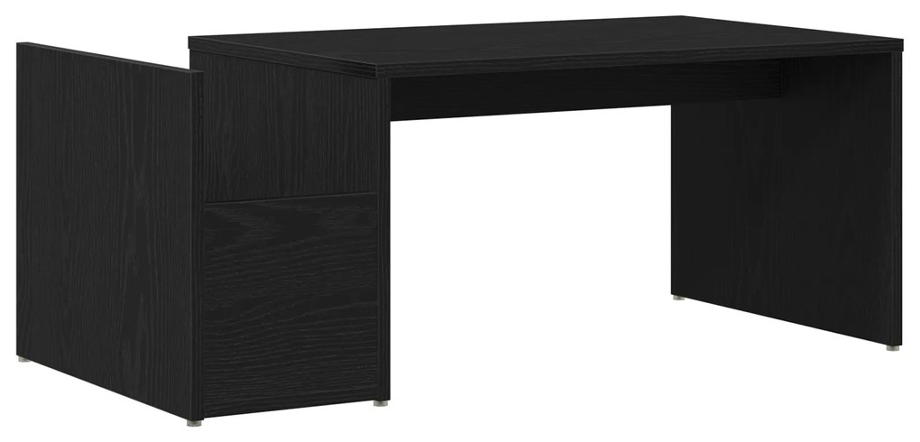 vidaXL Τραπεζάκι καφέ Μαύρο Δρυς 90x45x35 εκ. Από ξύλο