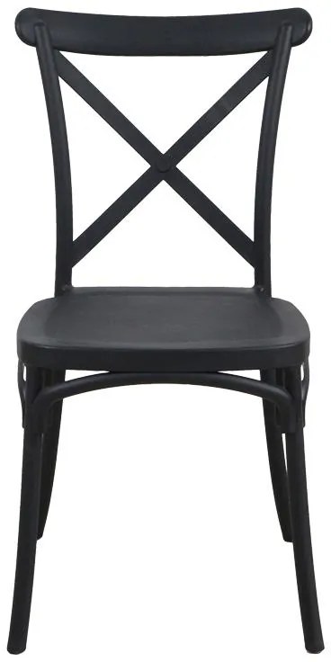 Καρέκλα Crossie pp σε μαύρη απόχρωση 38x46.5x82εκ 38x46.5x82 εκ.
