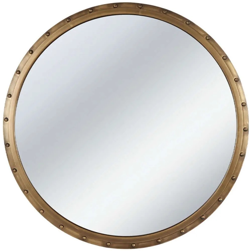 Καθρέπτης Τοίχου 15-00-94272 Φ80x2cm Gold Marhome Mdf, Metal
