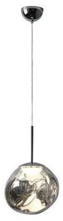 Κρεμαστό Φωτιστικό Οροφής LED 6W Φ30cm Arte Illumina Picadilly Eurolamp-144-15117-Ασημί 144-15117