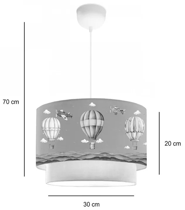 Παιδικό φωτιστικό οροφής Balon pakoworld σε πράσιινο-κρέμα απόχρωση Φ30x20εκ