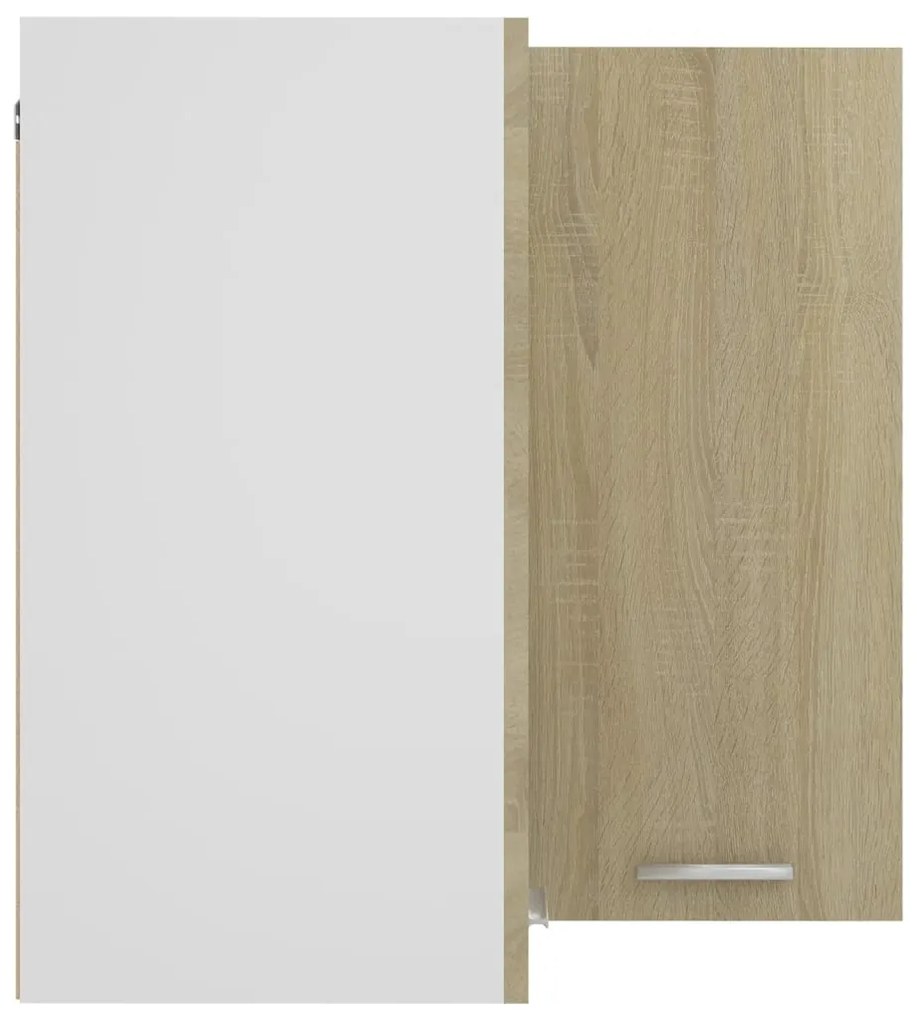 vidaXL Ντουλάπι Γωνία Κρεμαστό Sonoma Δρυς 57x57x60 εκ. Μοριοσανίδα