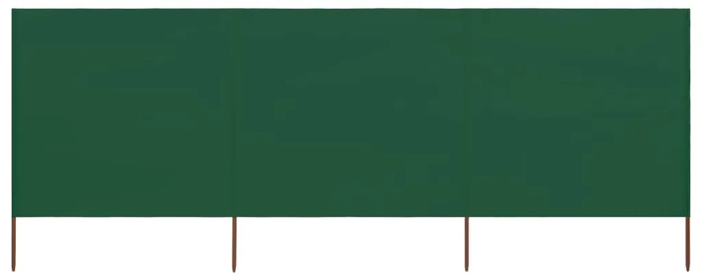 vidaXL Προστατευτικό Αέρα με 3 Πάνελ Πράσινο 400 x 120 εκ. Υφασμάτινο