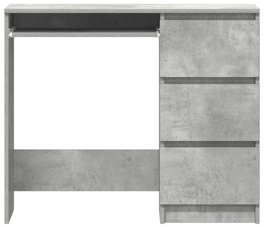 vidaXL Γραφείο Γκρι του Σκυροδέματος 90 x 45 x 76 εκ. από Επεξ. Ξύλο