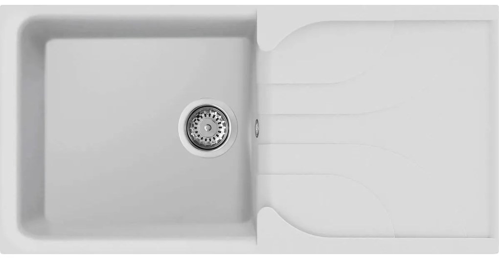 Νεροχύτης κουζίνας EGO 480 Bianco Titano 68 ELLECI 100x50cm - LGE48068