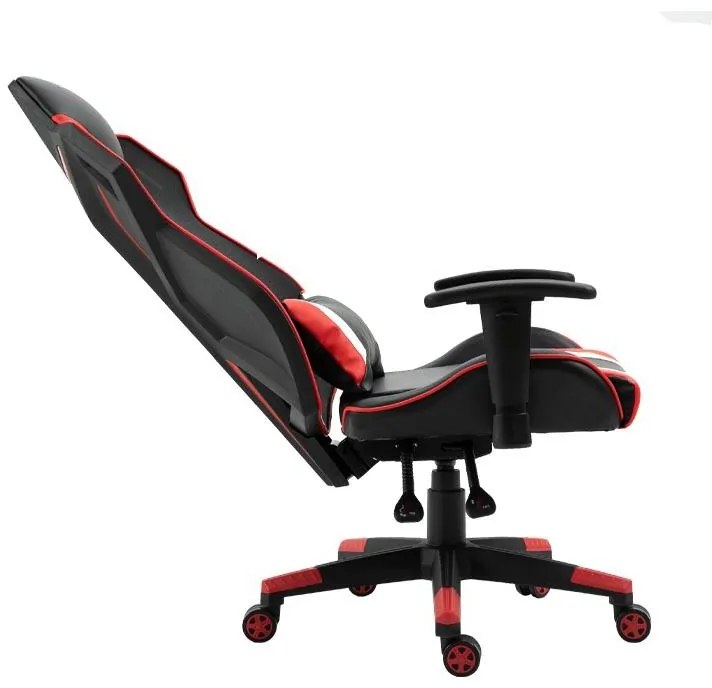 Καρέκλα Gaming D-01 Fylliana Μαύρο - Κόκκινο Τεχνόδερμα 53x47x127 εκ. 53x47x127 εκ.